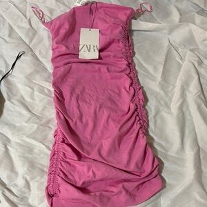 Zara Fuchsia Ruched Dress